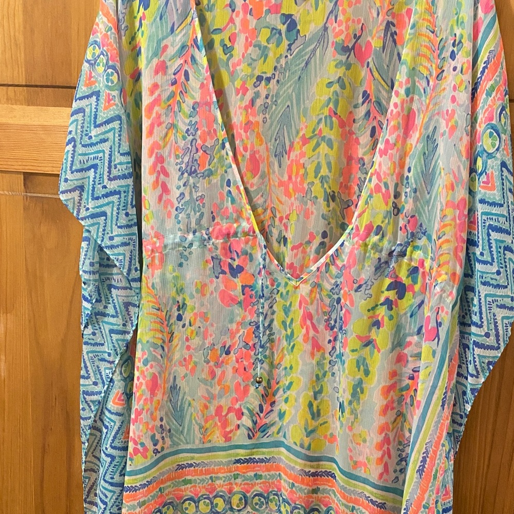 Lilly Pulitzer Multicolor V-Neck Swimwear CoverUp